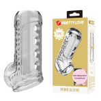 BAILE Pretty-Love Large Particle Crystal Delay Ring, Textured Male Intimate Stamina Accessory - Image 5