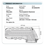 BAILE Pretty-Love Large Particle Crystal Delay Ring, Textured Male Intimate Stamina Accessory - Image 3
